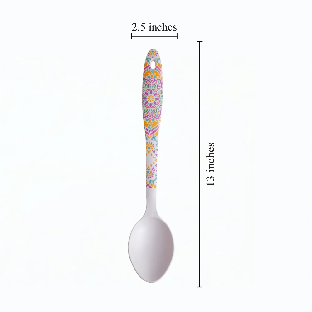 Sunrise Mandala Bamboo Serving Spoons & Turners - Image 6