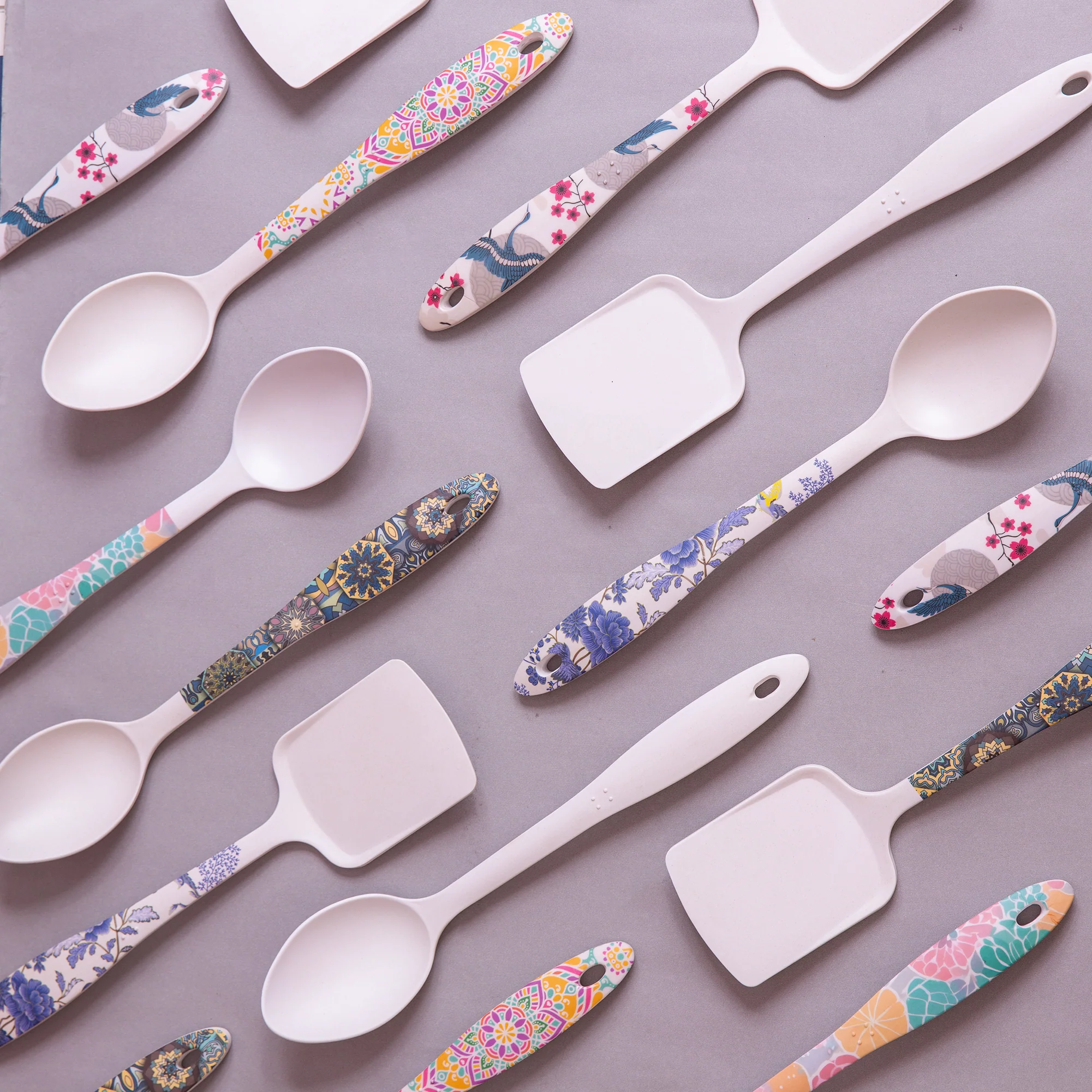 Sunrise Mandala Bamboo Serving Spoons & Turners - Image 7